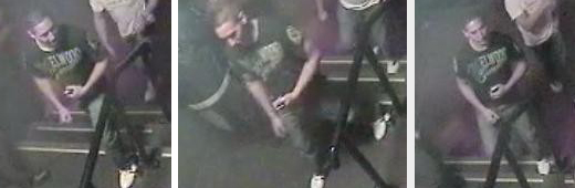Photographs of a male person, wearing a dark t-shirt, jeans and white shoes. Police wish to speak with this male who they believe may be able to assist with their enquiries into the assault of a 22 year old male in Hobart on Wednesday 15 September 2010.